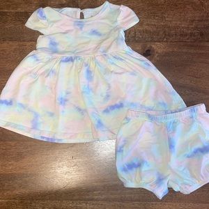 Baby girl’s tie-dye with matching shorts